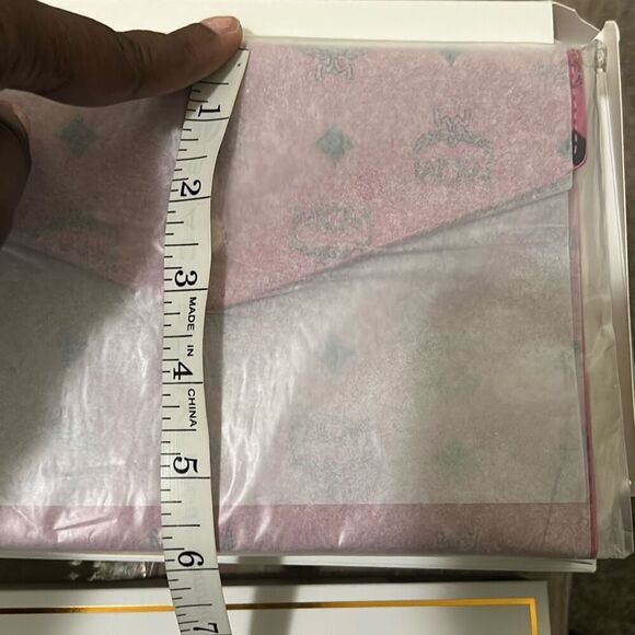 MCM Pink Clutch with Black Accents - Picture 8 of 8